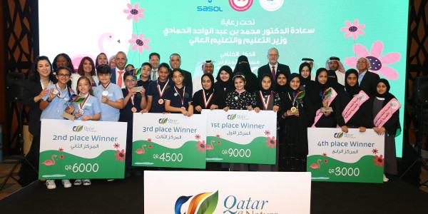 Ministry of Education and Higher Education, Sasol and FEC Honor Winners of Qatar e-Nature Schools Contest 2019