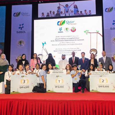 Sasol, Ministry of Education and Higher Education and FEC Honor Winners of Qatar e-Nature School Contest 2018