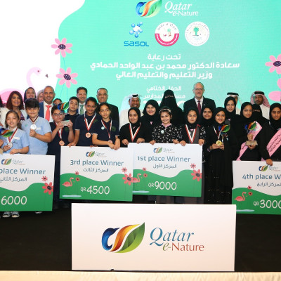 Ministry of Education and Higher Education, Sasol and FEC Honor Winners of Qatar e-Nature Schools Contest 2019